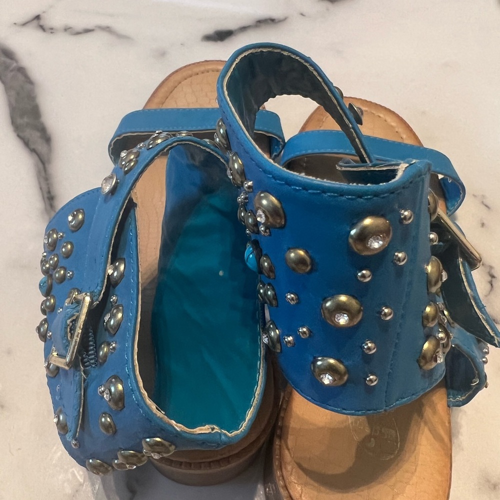 Rebel Embellished Sandal 9 Block Heel